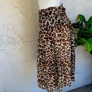 Chic VTG Wrap Animal Print Silky Skirt